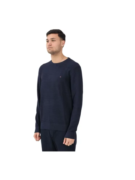Dzianinowy sweter Tommy Hilfiger niebieski