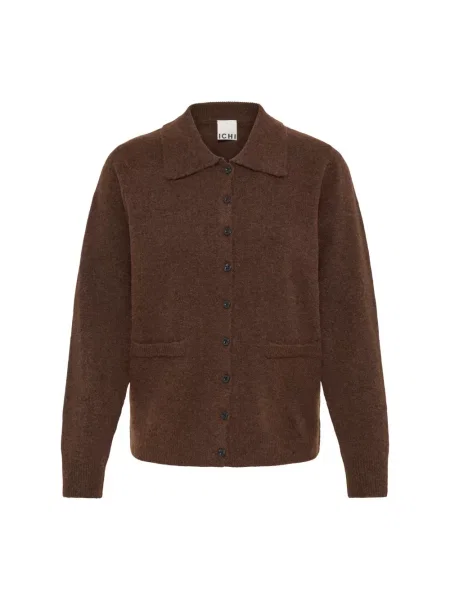 Dzianinowy sweter Ichi brązowy