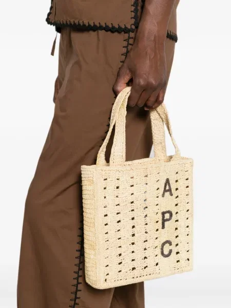 Geantă shopper A.p.c. cu broderie