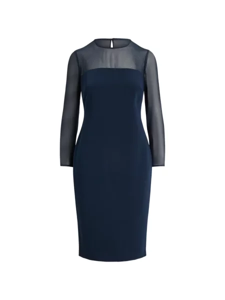 Rochie maxi Lauren Ralph Lauren din șifon albastru