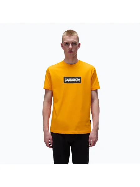 Tricou pentru bărbați Napapijri S-Box Logo orange marigold portocaliu