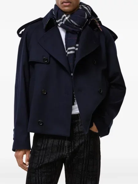 Geacă Burberry din cașmir albastru