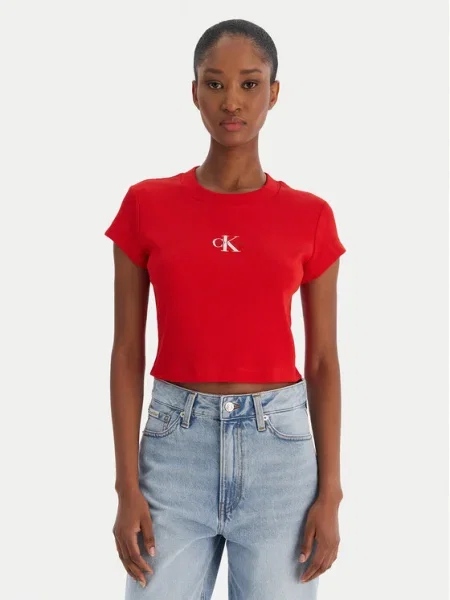 Тениска Calvin Klein Jeans червено