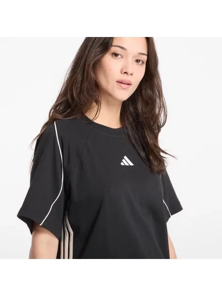 Тениска adidas Stadium с апликация черно