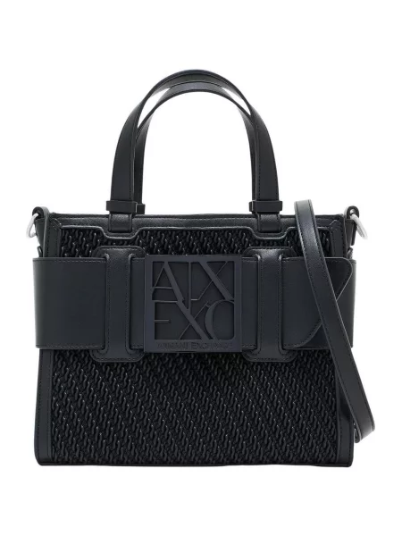 Shopper kabelka Armani Exchange z ekologickej kože červená