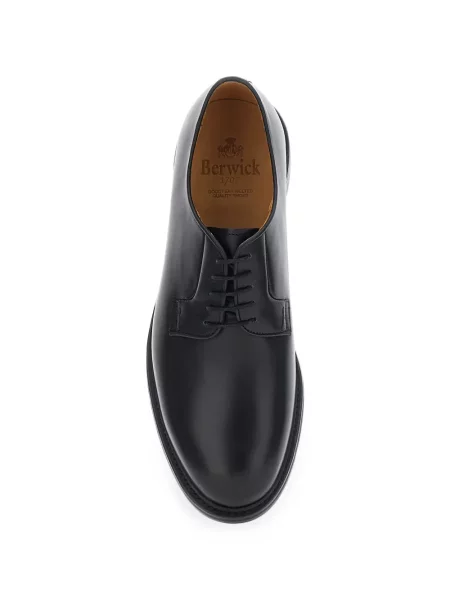 Δερμάτινα σκαρπινια Berwick Shoes με κορδόνια μαύρο