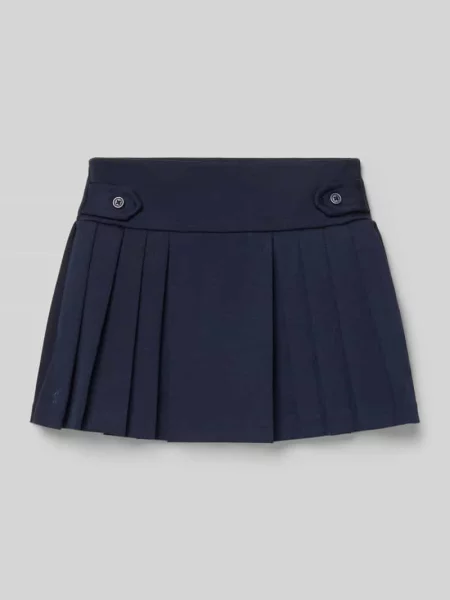 Mini spódnica z domieszką o kroju regular fit Polo Ralph Lauren Teens granatowa