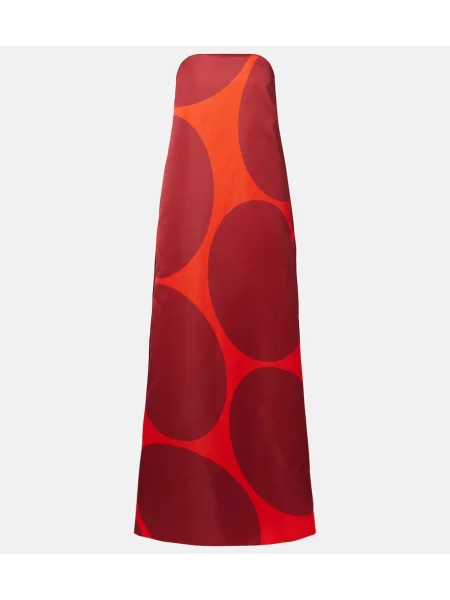 Rochie Dries Van Noten cu buline portocaliu