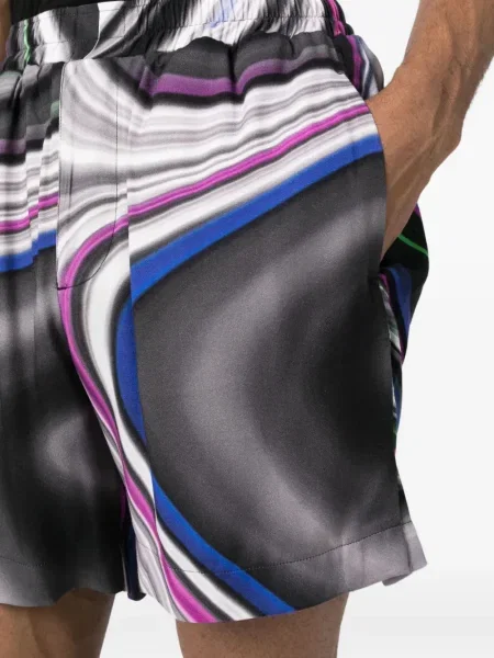 Pantaloni scurți Limitato cu imagine negru
