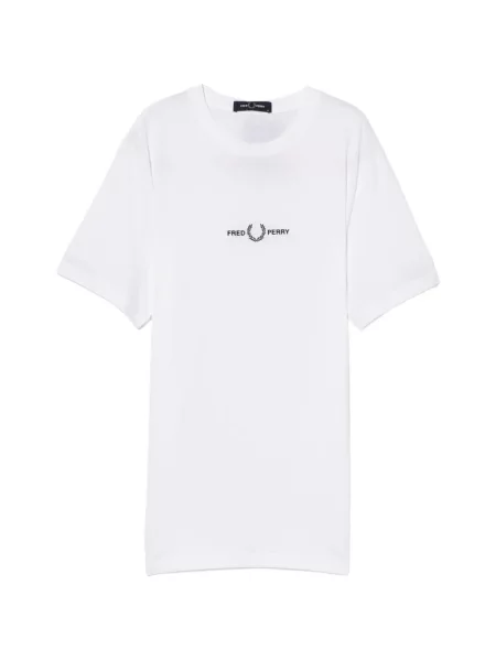 Tricou Fred Perry cu decolteu rotund alb
