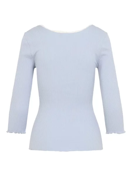 Top Chloé din dantelă albastru