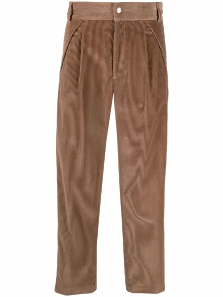 Pantaloni Palm Angels de catifea cord maro