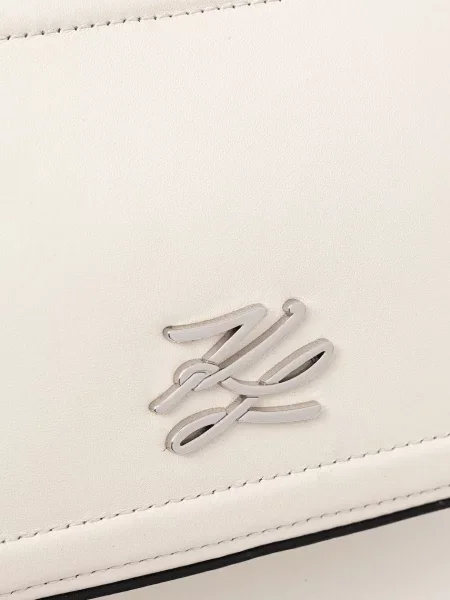 Кожаная сумка Karl Lagerfeld K/Autograph с автографом белая