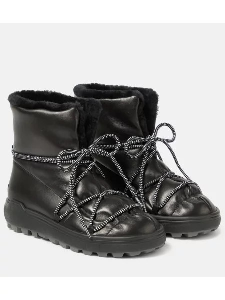 Cizme scurte Bogner din piele negru