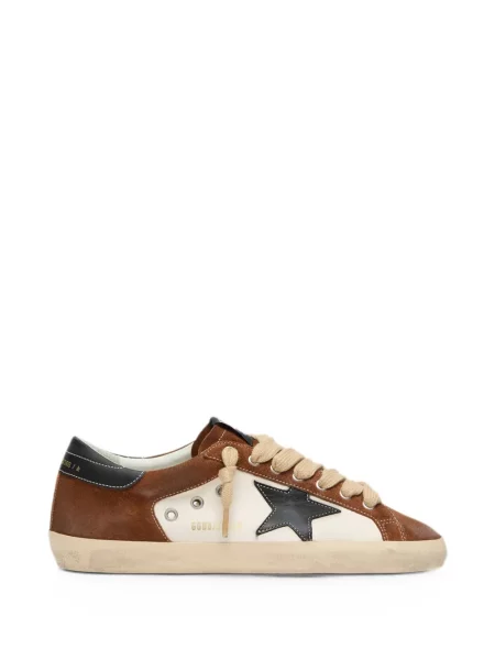 Sneakerși Golden Goose din piele de căprioară alb