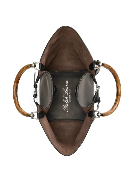 Geanta de piele Ralph Lauren Collection din piele negru