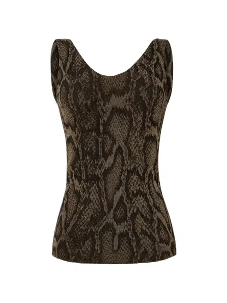 Top Wolford cu imagine maro