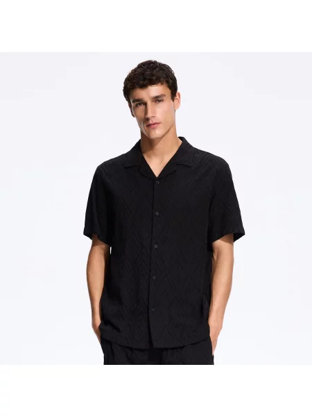 Reserved Košile se vzorem regular fit černý