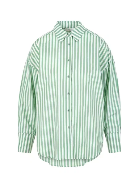 Coster Copenhagen Bluză Harper verde alb