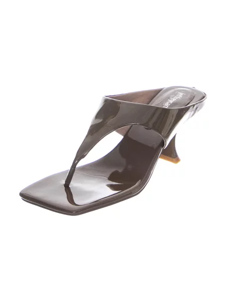 Klapki Jeffrey Campbell skórzane brązowe