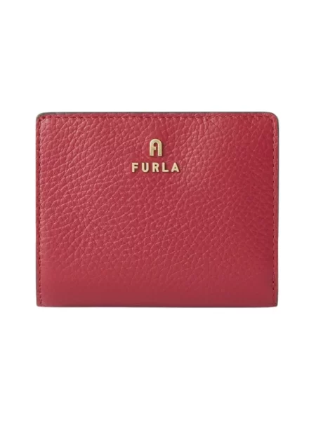 Furla Portfel Camelia S Compact Brązowy ciemny czerwony