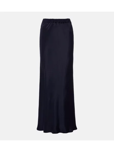 Fusta maxi Max Mara din satin albastru