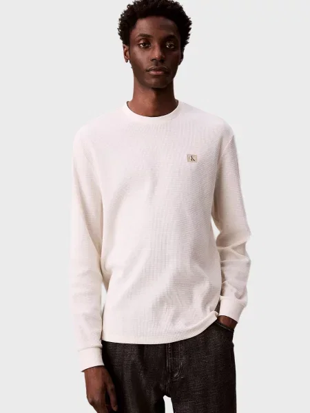 Лонгслів Calvin Klein Jeans білий