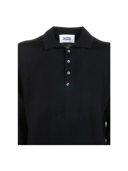 Koszulka polo Alpha Industries czarna