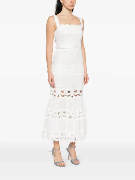 Rochie Self-portrait din dantelă de costum alb