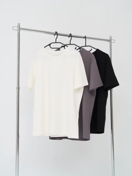 HANDY WEAR Cotton Basic Набір футболок Чорний/сірий Бавовна/еластан чорна