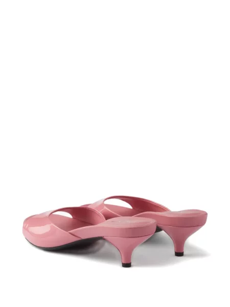 Papuci tip mules Prada din piele roz