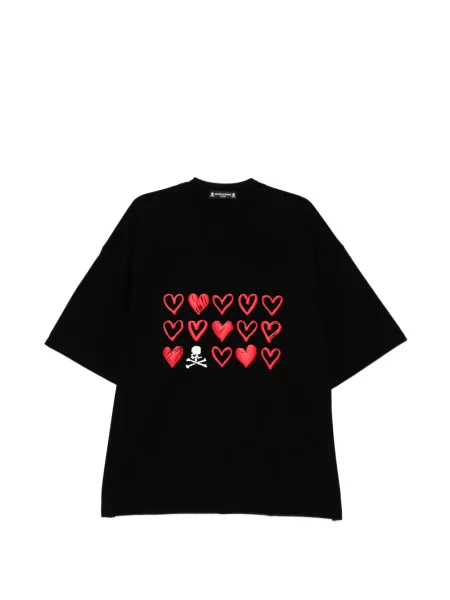Tricou Mastermind Japan cu motiv cu inimi negru