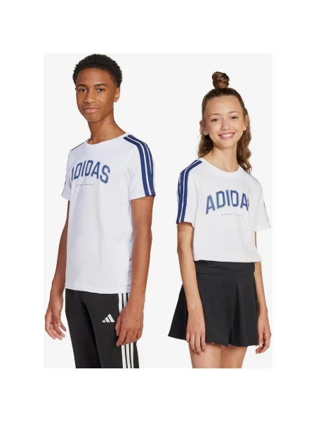 Koszulka junior adidas Codes Collegiate Graphic krótki rękaw niebieski biały
