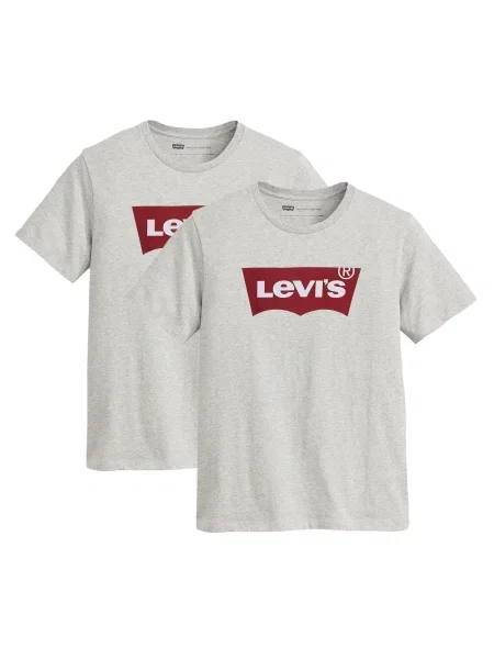 LEVI'S ® Tričko šedá / krvavě červená bílá