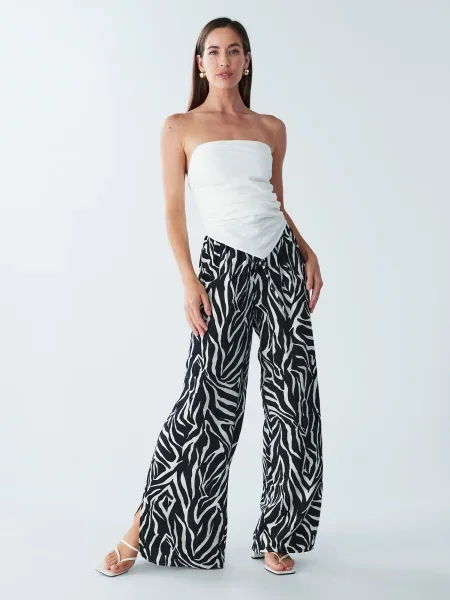 BWLDR Pantaloni Barcelona negru alb