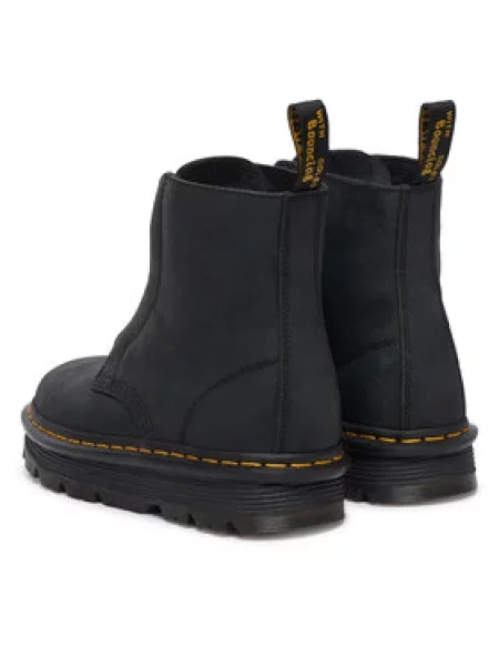 Dr. Martens Čizme Zebzag Laceless Black Wyoming crna