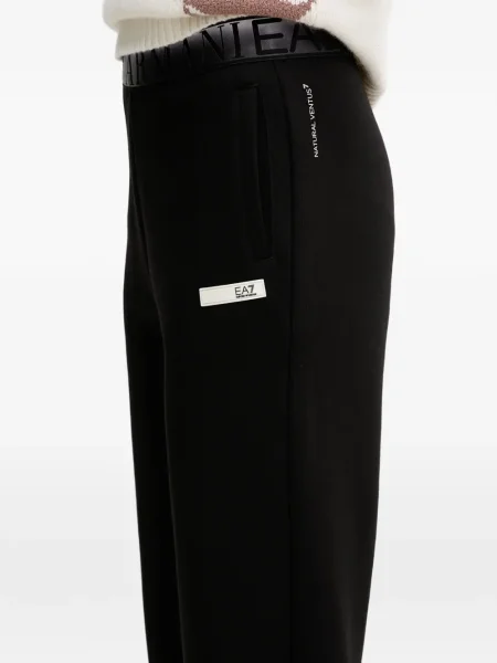 Pantaloni Ea7 Emporio Armani cu imagine alergare negru