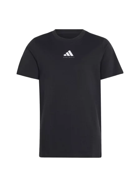 ADIDAS PERFORMANCE Tehnička sportska majica FOOTBALL CATEGORY GRAPHIC crna bijela