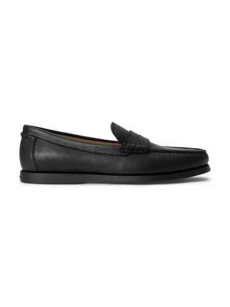 Polo Ralph Lauren loafers slip-on pentru bărbați din piele Merton Penny negru