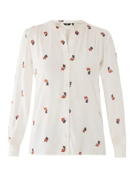 MEXX Bluză maro / roșu alb