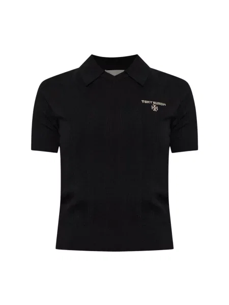 Koszulka polo Tory Burch czarna