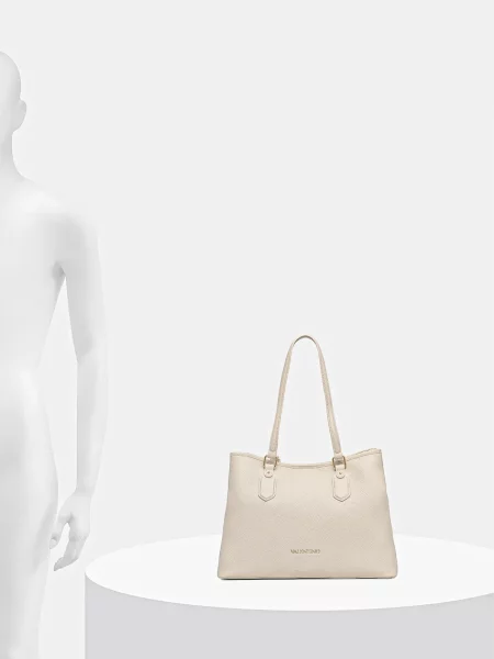 Műbőr shopper táska Valentino bézs