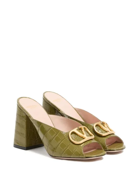 Sandale Valentino Garavani cu toc bloc verde