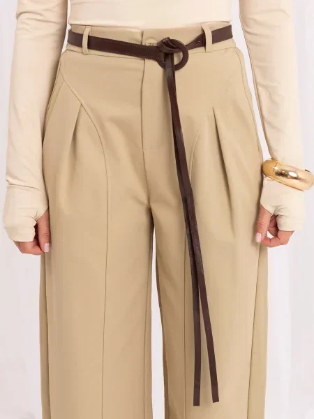 Culotte hlače Italy Moda bež