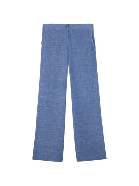 Pantaloni Guest In Residence tricotate albastru