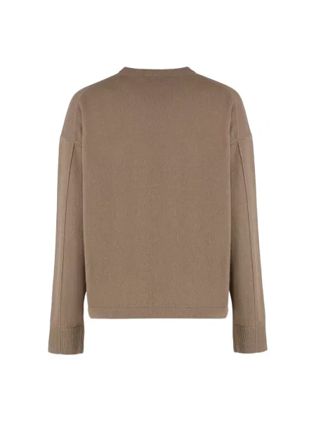 Sweter Max Mara z kaszmiru brązowy