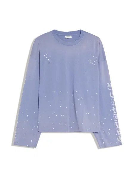 Bershka Tricou safir / albastru deschis alb