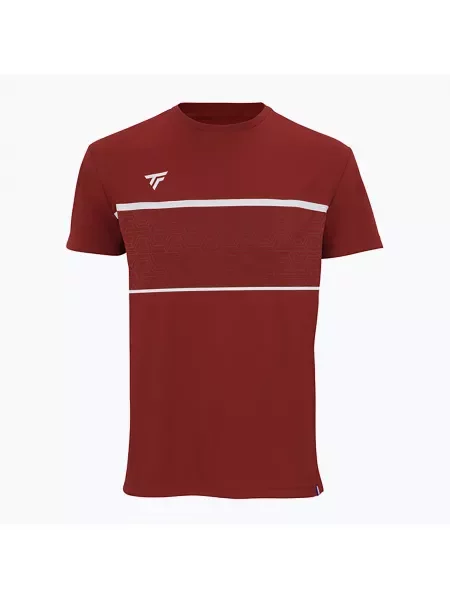 Koszulka tenisowa dziecięca Tecnifibre Team Tech Tee cardinal czerwona