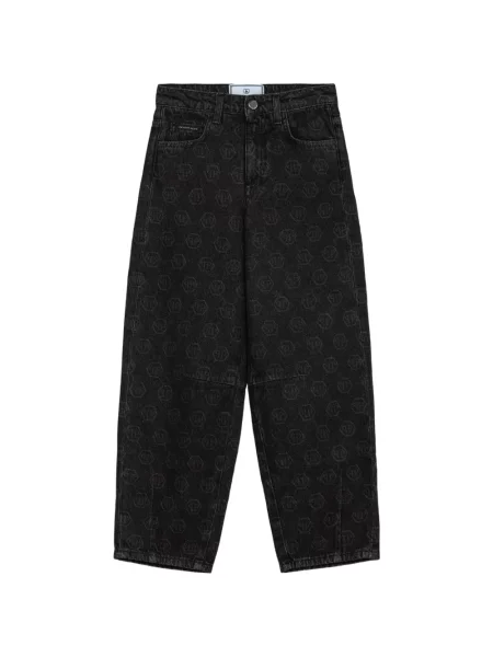 Dětské široké džíny Philipp Plein černé