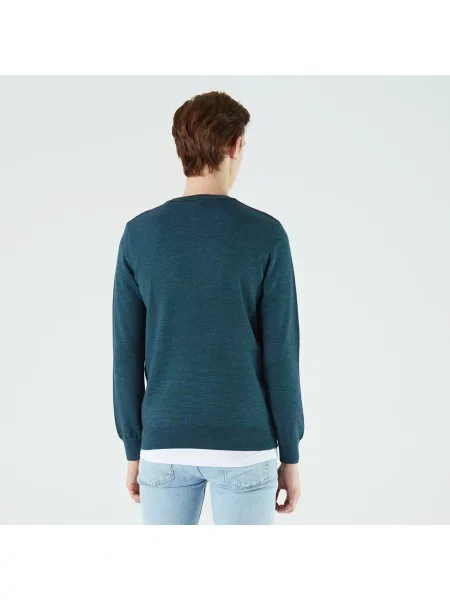 Свитер Lacoste с круглым вырезом синий